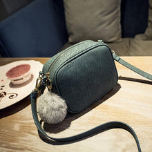 Load image into Gallery viewer, Sexy Fur Ball Zipper Leather Clutch - SexyBling