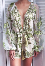 Load image into Gallery viewer, Elegant Sequined Romper Jumpsuit - SexyBling
