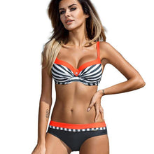 Load image into Gallery viewer, Retro Zebra Print Push Up Bikini - SexyBling