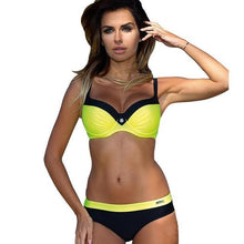Load image into Gallery viewer, Retro Zebra Print Push Up Bikini - SexyBling