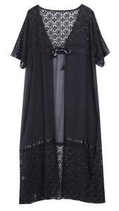 Hot Chiffon Lace Bikini Cover Up - SexyBling