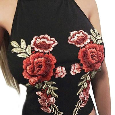 Floral Summer Embroided Tank Top - SexyBling