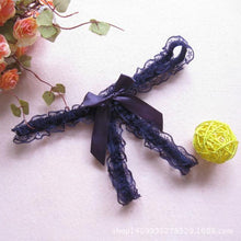 Load image into Gallery viewer, Hot Floral Lace Bow Thong - SexyBling
