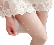 Load image into Gallery viewer, Lustful Love Heart Transparent Pantyhose - SexyBling