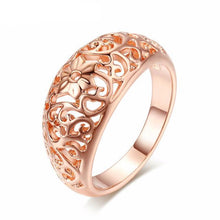 Load image into Gallery viewer, Rose Gold Flower Hollowing Ring - SexyBling