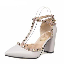 Load image into Gallery viewer, Belt Buckle Hollow Rivet Pumps - SexyBling