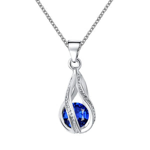 Maxi Crystal Tear-drop Necklace - SexyBling