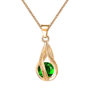 Maxi Crystal Tear-drop Necklace - SexyBling