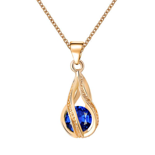 Maxi Crystal Tear-drop Necklace - SexyBling