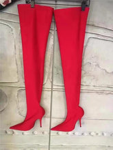 Load image into Gallery viewer, Classy Over the Knee Pointed Thin Boots - SexyBling