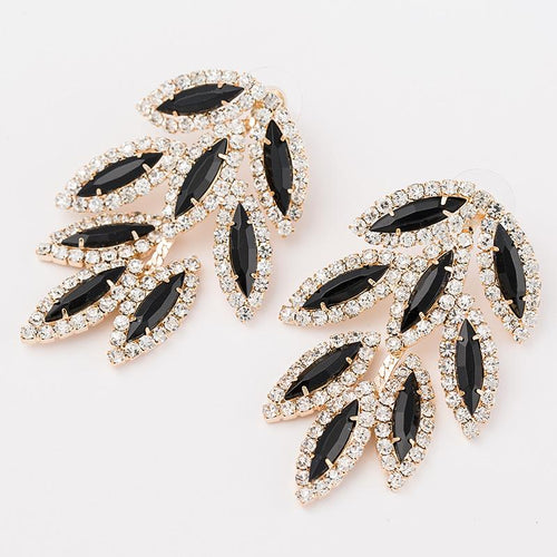 Clear-Cut Leaf Zircon Earrings - SexyBling