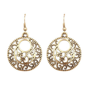 Tibetan Round Dangle Earrings - SexyBling