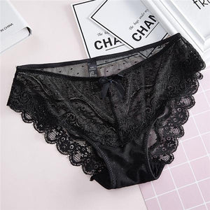 Kinky Knickers Bow Lace Thong - SexyBling
