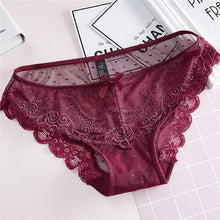 Load image into Gallery viewer, Kinky Knickers Bow Lace Thong - SexyBling
