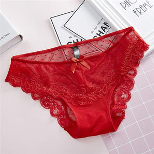 Kinky Knickers Bow Lace Thong - SexyBling