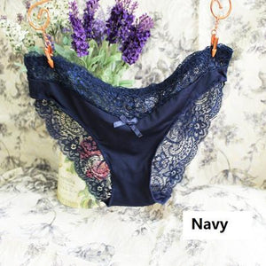 Kinky Knickers Bow Lace Thong - SexyBling