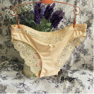 Kinky Knickers Bow Lace Thong - SexyBling