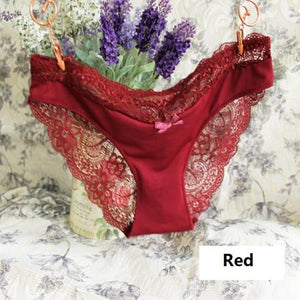 Kinky Knickers Bow Lace Thong - SexyBling