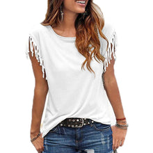 Load image into Gallery viewer, Retro Deep V Tassel T Shirt - SexyBling