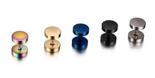 Load image into Gallery viewer, Double Sided Round Bolt Earrings - SexyBling