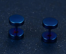 Load image into Gallery viewer, Double Sided Round Bolt Earrings - SexyBling