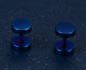 Double Sided Round Bolt Earrings - SexyBling