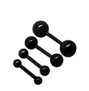 Stainless Steel Ball Barbell Earrings - SexyBling