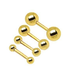 Stainless Steel Ball Barbell Earrings - SexyBling