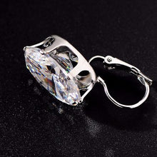 Load image into Gallery viewer, Silver Plated Zircon Hoop Earrings - SexyBling