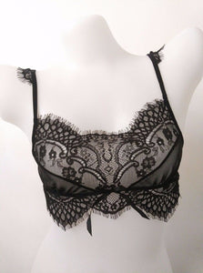 Hot Mesh Trangle Embroided Bra - SexyBling