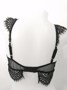 Hot Mesh Trangle Embroided Bra - SexyBling