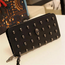 Load image into Gallery viewer, Sexy Metal Skull Leather Wallet - SexyBling
