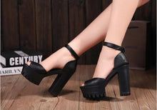 Load image into Gallery viewer, Open Toe Thick High-heeled Bowtie Women's Shoes - SexyBling