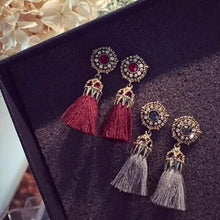 Load image into Gallery viewer, Flower Ancient Tassel Drop Earrings - SexyBling
