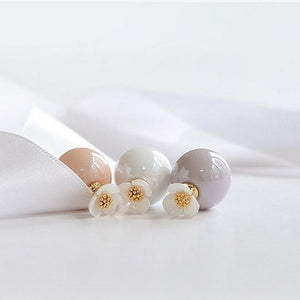 Pearl Flower Earrings For Women - SexyBling