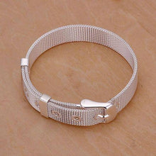 Load image into Gallery viewer, Silver Plated Belt Buckle Bracelet - SexyBling