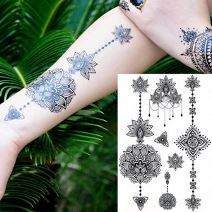 Black Ink Henna Temporary Tattoo - SexyBling