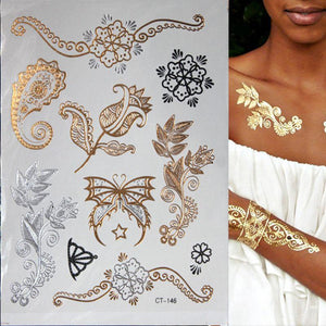 Metallic Waterproof Temporary Tattoo - SexyBling