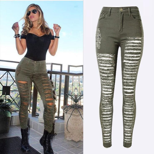 Dominant Distressed Ripped Jeans - SexyBling